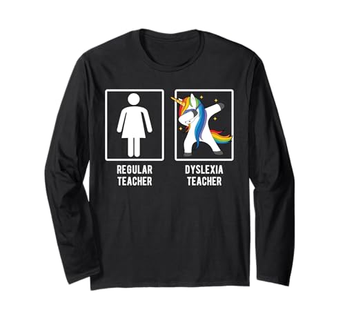 Dyslexia Mental Health Awareness Unicorn Dyslexia Teacher Manga Larga