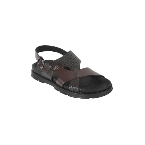 Image of Metro Men's Leather Textured Casual Sandals
