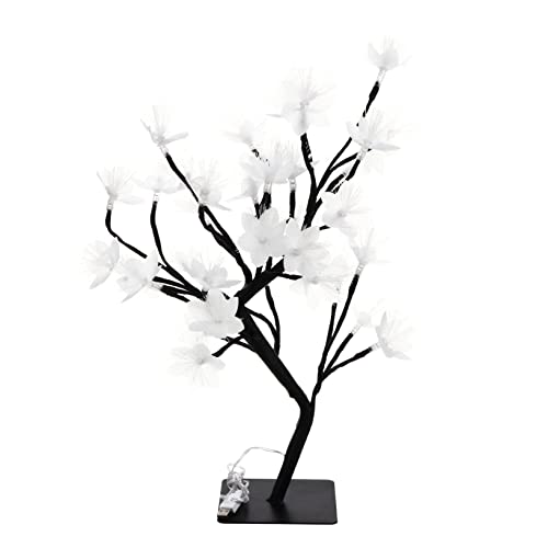 Happyyami 1Pc LED Desktop Tree Lamp USB Powered Optical Flower Light for Bedroom Wedding Party Tabletop Decoration Color Changing Soft Lighting for Home Hotels Clubs and Bars