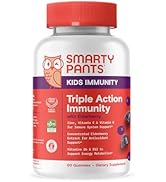 SmartyPants Kids Immunity Elderberry Gummies: Kids Immune Support Supplement, Vitamin C, Vitamin ...