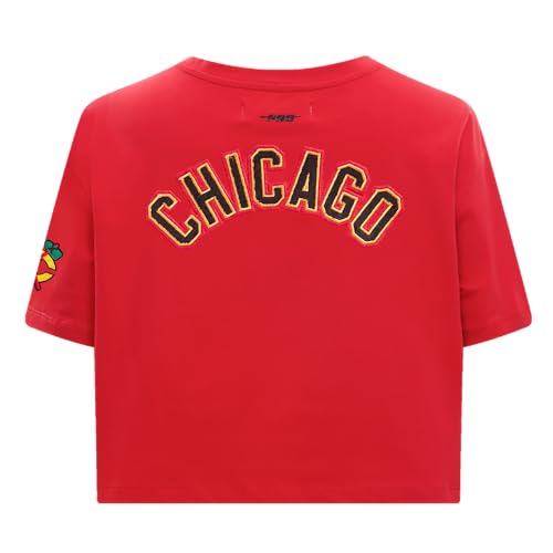 Camiseta de algodón de chenilla NHL Classic roja talla S para mujer 2