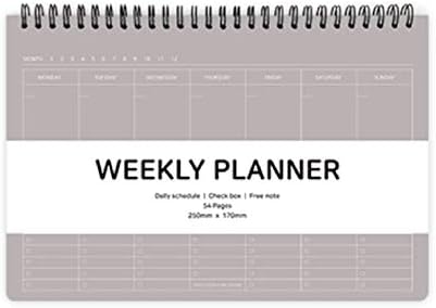 Elite Check Weekly Planner - Wirebound Undated Weekly & Daily Scheduler, Check Box, Free Note / 9.84 x 6.69 inches (Gray)