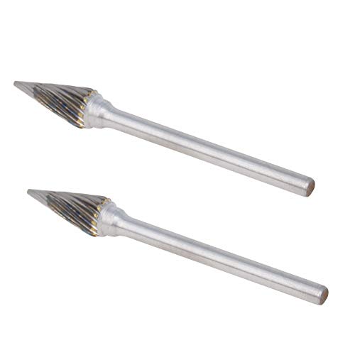 Fresas rotativas de carburo de tungsteno 3mm de vástago, 2 piezas miniatura 1