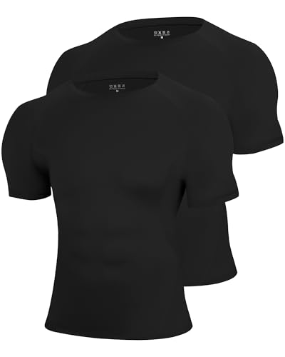 Blueleaf 2 Pack Men’s Compression Shirts Short Sleeve Cool Dry ...