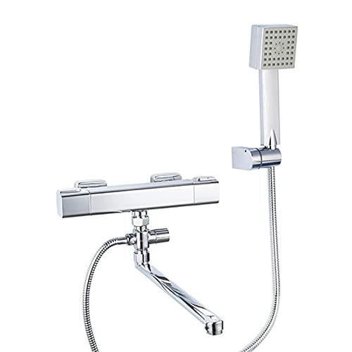 Robinet de baignoire thermostatique anti-variation de température mural chrome