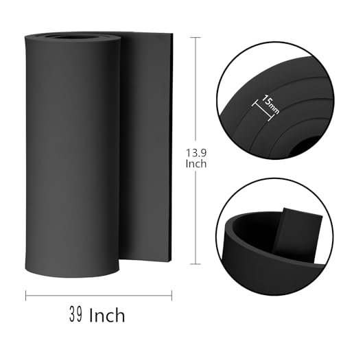 Miniatura 2 de Mearcooh Negra Goma Eva 15mm, 35.5cm 99cm Cosplay Espuma Eva, 1pcs Goma Espuma Densidad 86kg M3 Para Cosplay Disfraces, Manualidades, Proyectos Diy Negra 15mm