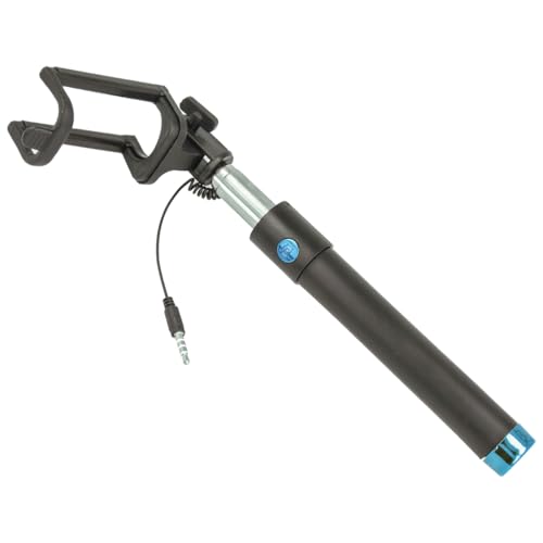 Palo Selfie Universal con Cable, Soporte de Teléfono Móvil para Autorretratos, Negro y Azul