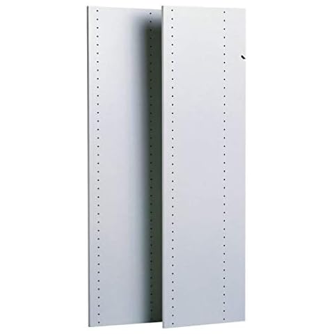 Easy Track Vertical 48 Inch Panels for Added Closet Organization and Storage Solutions Compatible with Easy Track Closet Systems, White (2 Pack) Cover