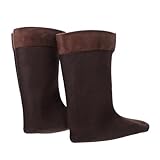 Ipetboom Warme Regenstiefel Innensocken Herren Weiche Kunstfell Einlegesohlen Größe 41–42 Isolierende Winter Stiefel Einlagen für Wandern und Alltag