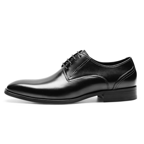 Men's Dress Shoes - Plain Toe Derby in Genuine Leather | Classic Dress Shoes for Business & Formal Wear3