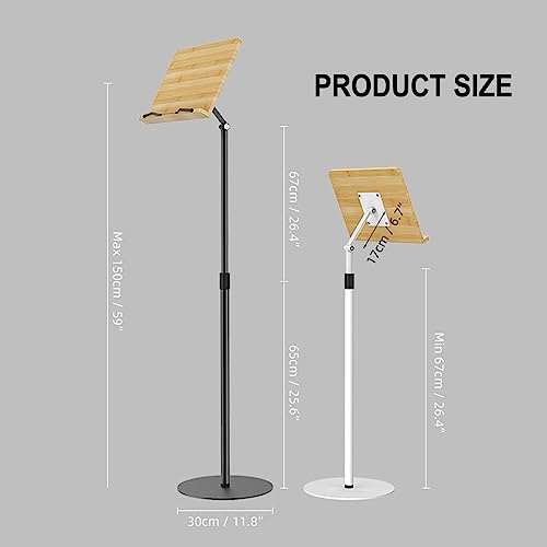 Soporte para tablet de aluminio y madera de bambú con sistema de ajuste robusto 2