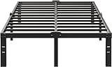 LIJQCI 14 inch Queen Bed Frame Metal Platform Frame no Box Spring Needed Black Heavy Duty Sturdy Steel Easy Assembly with Storage Sturdy Steel Slats Support 3500lbs