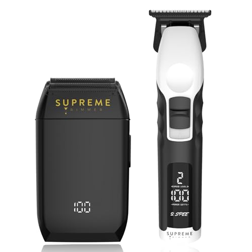 Rasoir et tondeuse 2 vitesses Supreme Trimmer Crunch pour entretien barbe autonome de 150 minutes