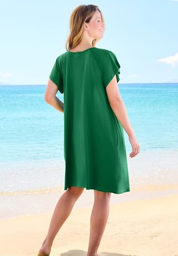 Swim 365 Women's Plus Size Box-Pleat Cover Up4