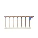CQILONG Guardia De Cabecera Barandilla, Aleación De Aluminio Plegable Barandilla, Puñetazo Portátil Universal Encargarse De por Minusválido (Color : Wood Color, Size : 96X40cm)