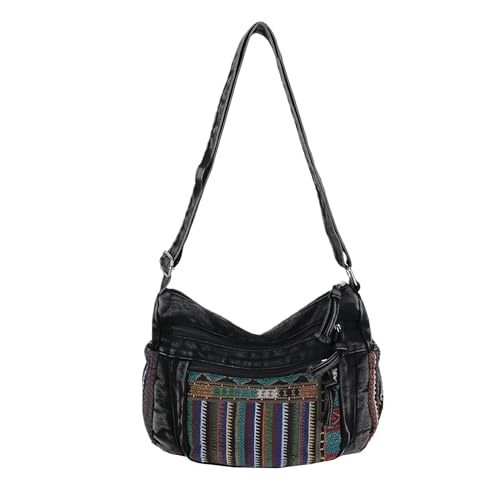 Black Denim Purse Crossbody Bags, Small Boho Jean Bag...