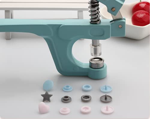 150 Sets Snap Kits, T5 15 Colors Snap Fastener Kit Flower Heart Star Round Shape Plastic Resin, Buttons Fastener Set For Clothing Diapers (Pliers Tool) #TOP4