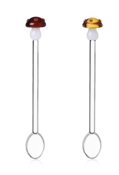Cuillères à café Champignon colorées ALICE pour un goûter poétique