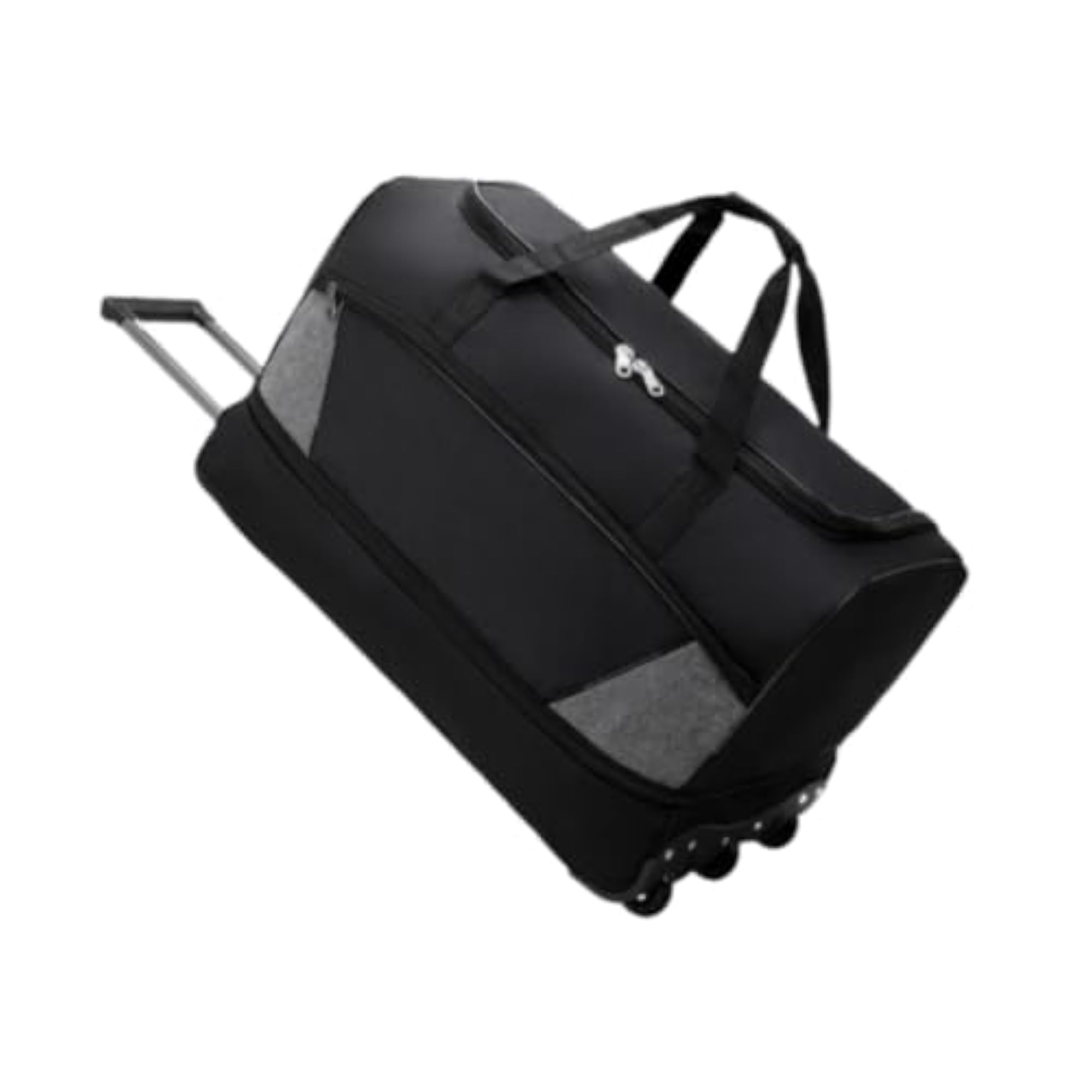 Wheeled Duffel Bag Handbag for Picnic, Large Capacity, Black