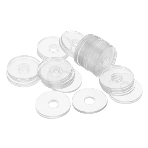 TEMPNAP 50 Arandelas De Vinilo Transparentes Redondas De 0,79 Pulgadas Para Tornillos, Juntas Planas Para Manijas De Puertas De Ducha, Accesorio De Reparación y Fijación Resistente