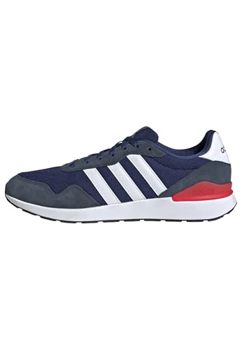 adidas Men's Run 60s 4.0 Shoes, Dark Blue/Cloud White/Aurora Ink, 10 UK
