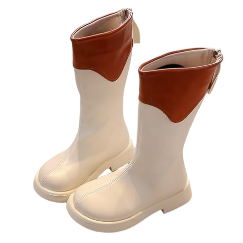 Girls Knee High Boots Riding Style Winter Warm Fashion Tall Shoes Zipper Mid Calf Dress Boots