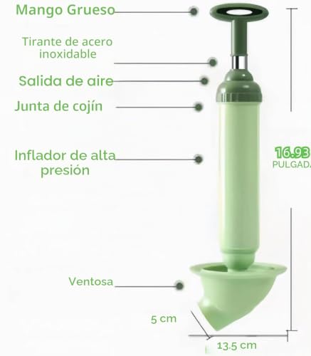 Miniatura 6 de Nic Is Cocng Desatascador Wc, Desatascador Tuberias A Presion, Desatascador Inodoro, Desatascar Fregaderos De Wc