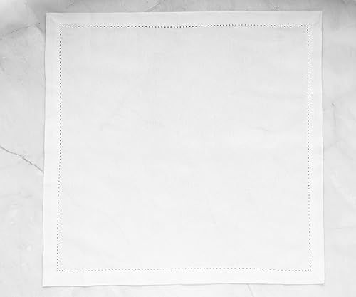 Servilletas de algodón blancas cuadradas 18x18 pulg, pack 6 miniatura 6