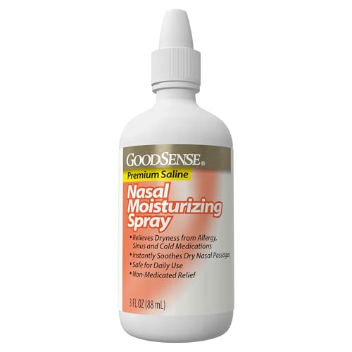 Premium Saline Nasal Moisturizing Spray, Instantly Soothing Nose Spray, Non-Medicated Relief, Relieves Dryness
