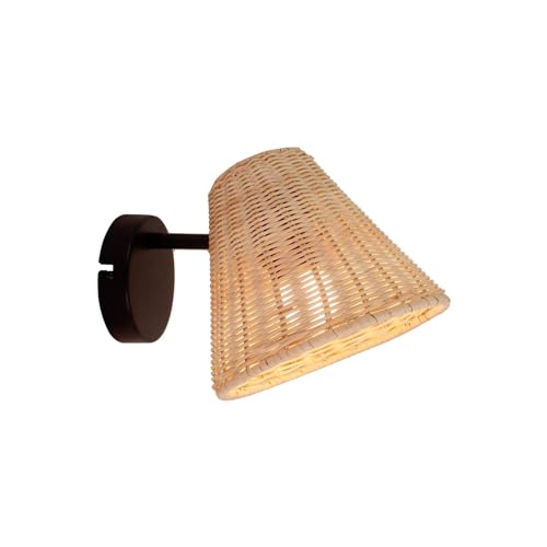 Lindby Wandleuchte, Wandlampe Innen 'Zyralia' (Landhaus, Vintage, Rustikal) in Schwarz aus Holz u.a. für Wohnzimmer & Esszimmer (1 flammig, E27) - Wandstrahler, Wandbeleuchtung Schlafzimmer /