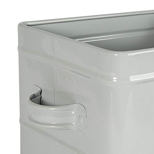 1x Gris Boîte De Rangement Pour Tablettes De Lavage En Métal