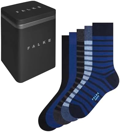 FALKE Herren Happy Box 5-Pack Socken Baumwolle atmungsaktiv | mit Geschenkverpackung