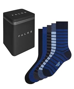 FALKE Herren Happy Box 5-Pack Socken atmungsaktive Baumwolle verstärkte langlebige Herrensocken ein Allrounder für Business und Alltag Baumwollstrümpfe Multipack in Geschenkbox 5 Paar