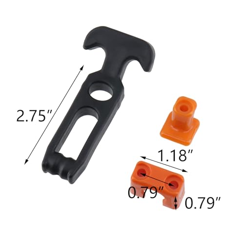 Image of T Tulead 4.33 inch Length Rubber Hasp Latches Cooler Latch Replacement T-Handle Hasp Latches Orange Pack of 6