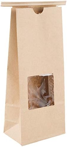 A1 Bakery Supplies 25 Pack White 1 LB Paper Bakery Bags - Tin Tie Closure, No Window, Grease-Resistant Liner