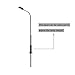 LQS07 10pcs Model Railway Train Lamp Post 7cm or 2.76inch Street Bright White Lights HO TT Scale LEDs New