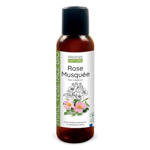 Huile de Rose Musquée Bio - Rosa rubiginosa seed oil - 100% pure et naturelle - Fabriqué en France -100ml - PROPOS'NATURE