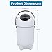 Grebest Diaper Pail with Airtight Lid, Odorless Diaper Bin, 15 Liter/4 Gallon Nursery Trash Can, Holds Up to 16 Diapers, Easy to Clean, Portable Plastic Trash Can for Baby White