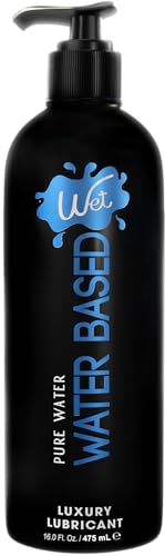 Wet Silver Water-Based Lubricant | Long-Lasting, Original Premium Formula | Vegan, pH-Balanced, Hypoallergenic, Paraben-Free, Non-staining | Lube for Men, Women & Couples, 16 fl oz