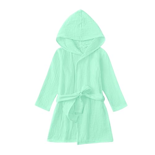 Image of TADO MUSLIN Organic Cotton Toddler Bathrobe, Soft and Breathable Baby Robe for Kid, Boy& Girl Hooded Robe Muslin