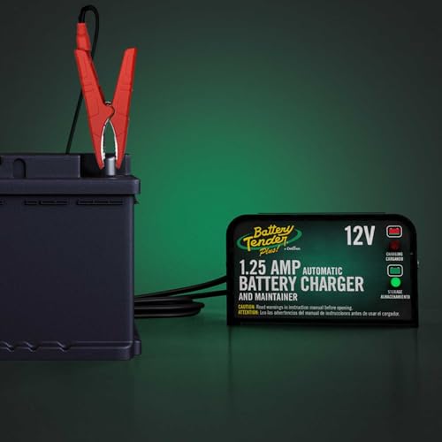 Battery Tender Plus 12V 1.25 AMP Car & Motorcycle Battery Charger and Maintainer, Float Charge for Automotive, and ATVs  - Additional View