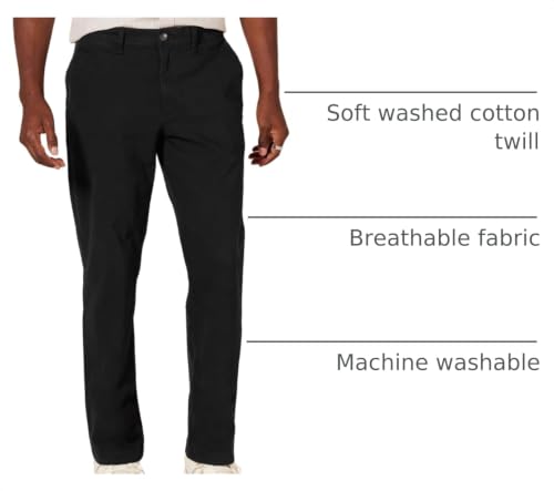 Amazon Essentials Men's Slim-Fit All-Day Stretch Casual Chino Pant, Black, 38W x 34L by Amazon Essentials - Used condition - Image 4