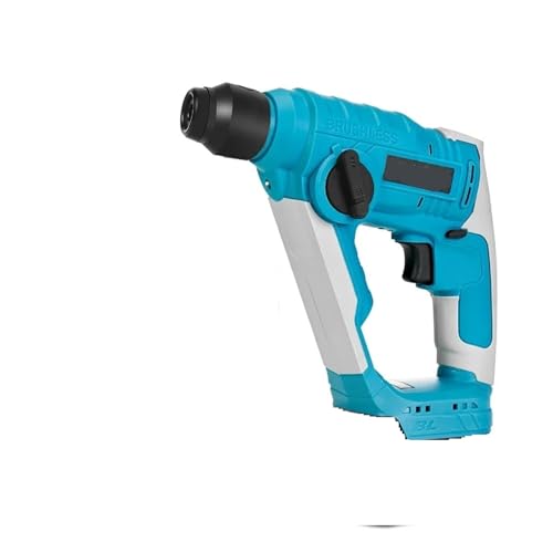 Taladro percutor eléctrico 2 en 1 con motor sin escobillas, martillo rotativo inalámbrico, taladro de impacto, cincelador, batería de 18 V(1 Battery)