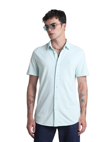 Image of JACK & JONES Men's Cotton Solid Slim Fit Shirt