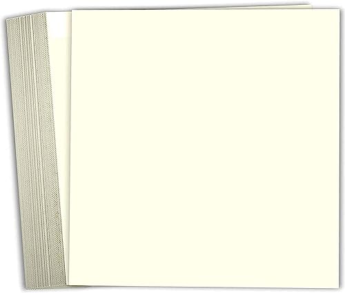 Papier cartonné épais blanc crème format 15,2x15,2 cm pour loisirs