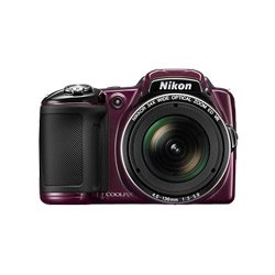Image of Nikon Coolpix L830 16 MP Point and Shoot Camera (Plum) with 34x Optical Zoom, Memory Card and Camera Case