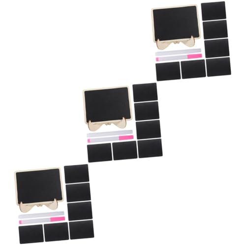 3 Ensembles Mini Tableau Ardoise Décorative Multi Usage pour Messages de Table Kit Complet avec Ardoises Films et Craies