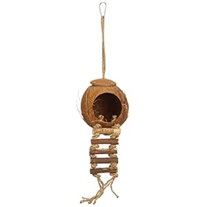 Europet Bernina 533-133392 Coconut Ball House, with Ladder and Rope Attachment, 13 cm