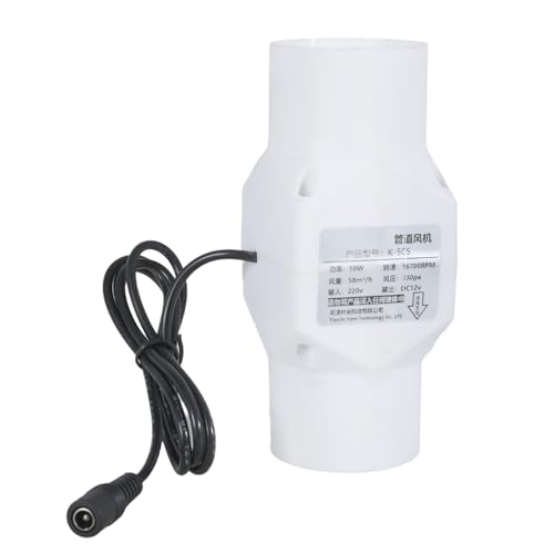 Haoyull Abluftventilator, hocheffizient, 20/25/32/40/46 mm, Inline-Abluftventilator mit Metall für Küchenbelüftung und Rauchabsaugung