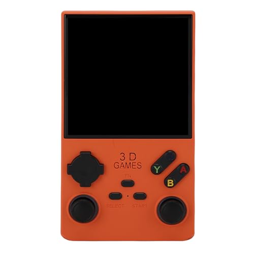 Annadue Consola de Juegos Portátil de 4 Pulgadas, Consola de Juegos Retro Portátil con Almacenamiento de 256 GB, Altavoz de 8 W, 720 X 720, de Código Abierto, de Videojuegos para Viajes (ORANGE)